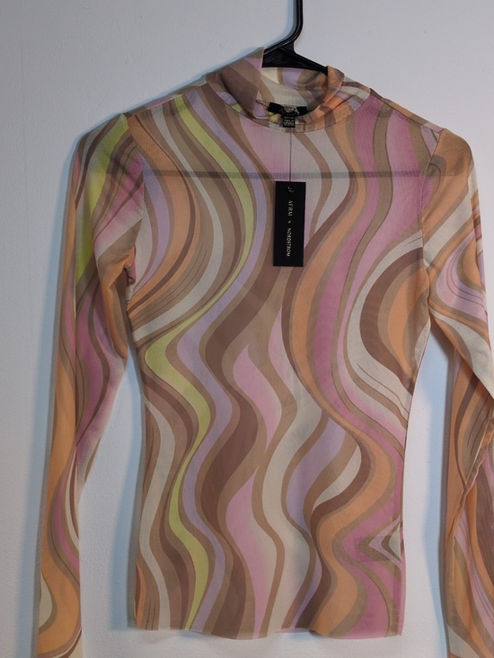 NEW AFRM Sunny Summer Marble Long Sleeve Shirt, Size S - Picture 3 of 9